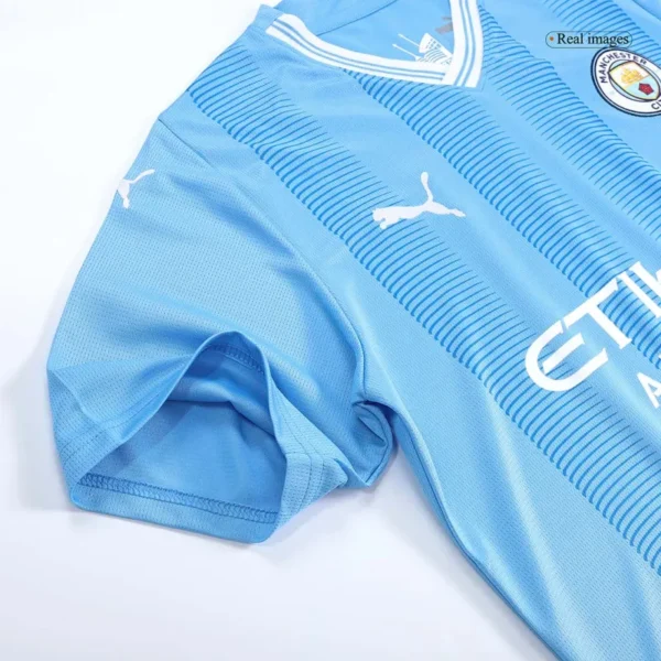 Manchester City Home Jersey Kit(Shirt+Shorts) 2023/24 - Image 6