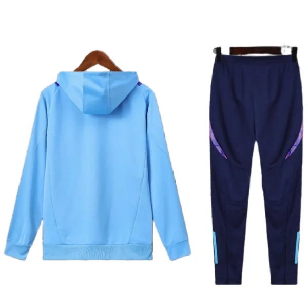 Argentina Nation 2024-25 Hooded Blue Training Tracksuit Kit - Image 2