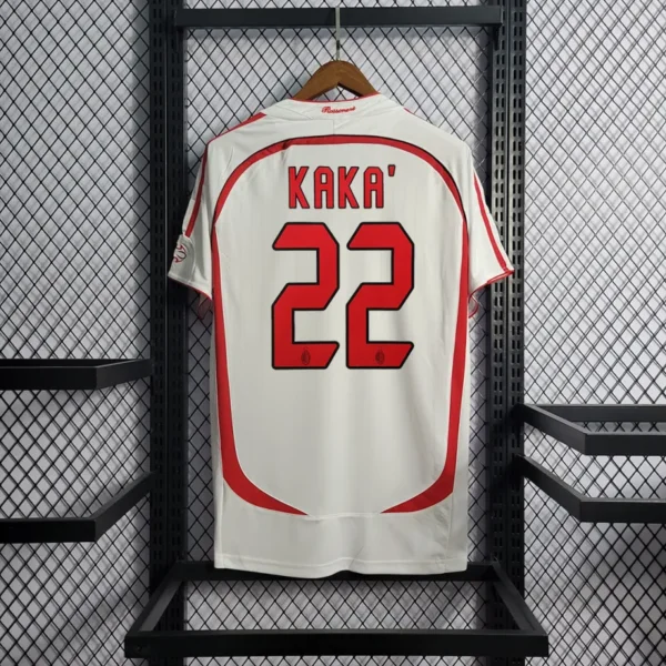 2006/07 AC Milan Ronaldo #99 Kakà #22 Maldini #3 Pirlo #21 UCL Final Retro Jersey Away Replica - Image 4