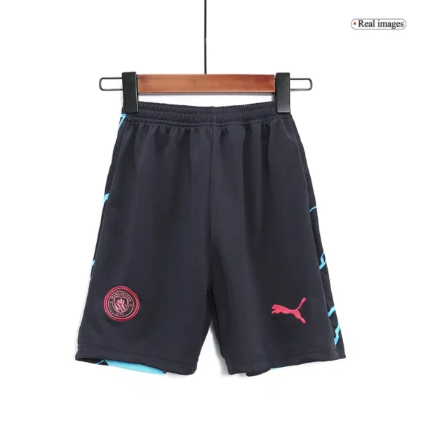 Kids Manchester City Third Away Kit Jersey+Shorts 2023/24 - Image 5