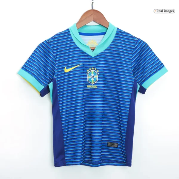 Kids Brazil Custom Away Soccer Kits 2024 - Image 3