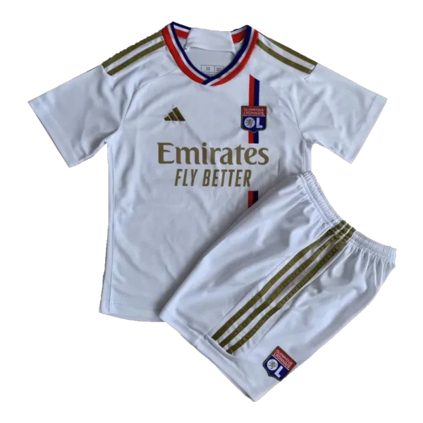 23-24 Kids Olympique Lyonnais Home Kit Jersey+Shorts - Image 10