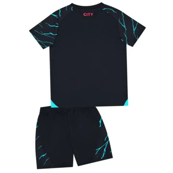 Kids Manchester City Third Away Kit Jersey+Shorts 2023/24 - Image 2