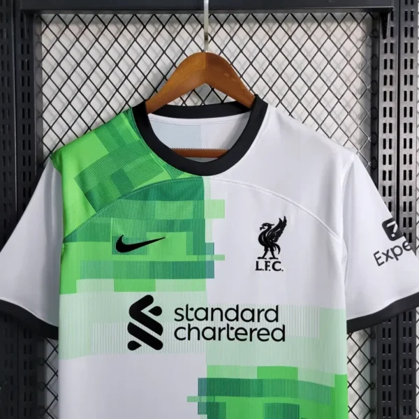 23-24 Liverpool Away white green black Soccer Jersey - Image 5