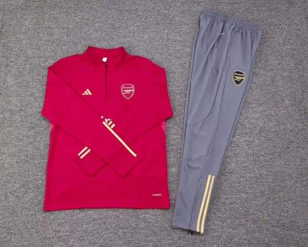 Arsenal Half-Pull Training Suit Red Football Shirt 2023/2024 - Image 6