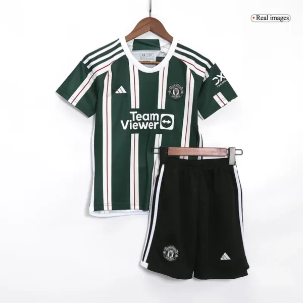 2023/24 Kids Manchester United Away Jersey Kit - Image 3