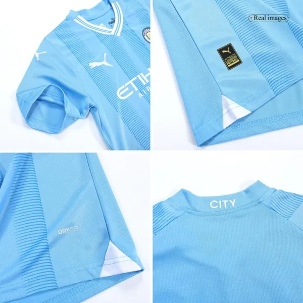 Kids Manchester City Home Kit(Jersey+Short+Socks) 2023/24 - Image 6
