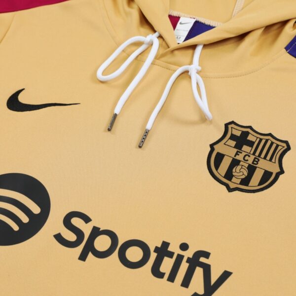 2024-25 Barcelona Zipper Sweatshirt Kit(Top+Pants) White - Image 3