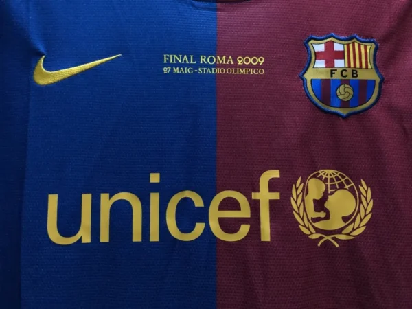Barcelona Messi #10 UCL Final Retro Long Sleeve Home 2008-09 - Image 8