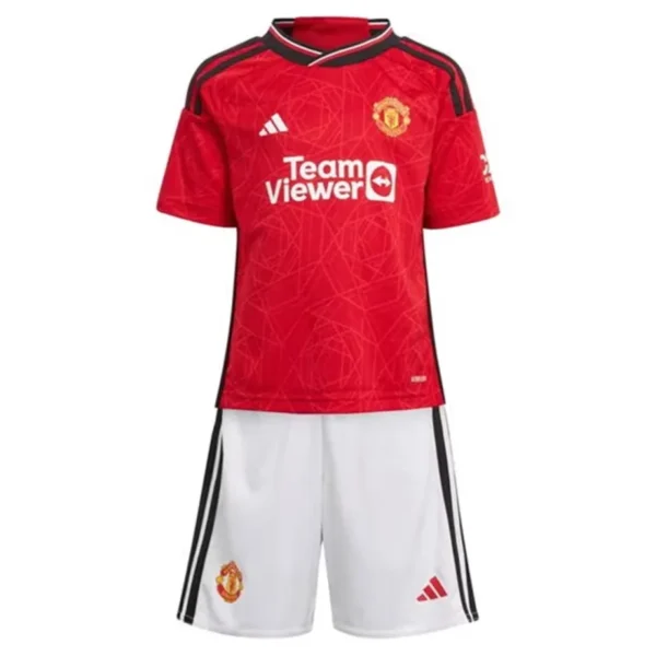 2023/24 Kids Manchester United Home Jersey Kit