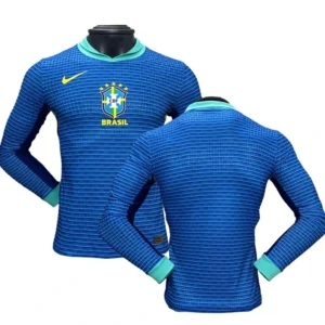 Authentic Soccer Jersey Brazil Away Shirt Long Sleeve 2024