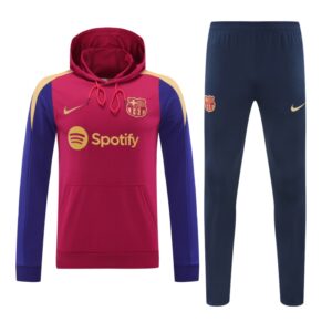 2024-25 Barcelona Zipper Sweatshirt Kit(Top+Pants) White
