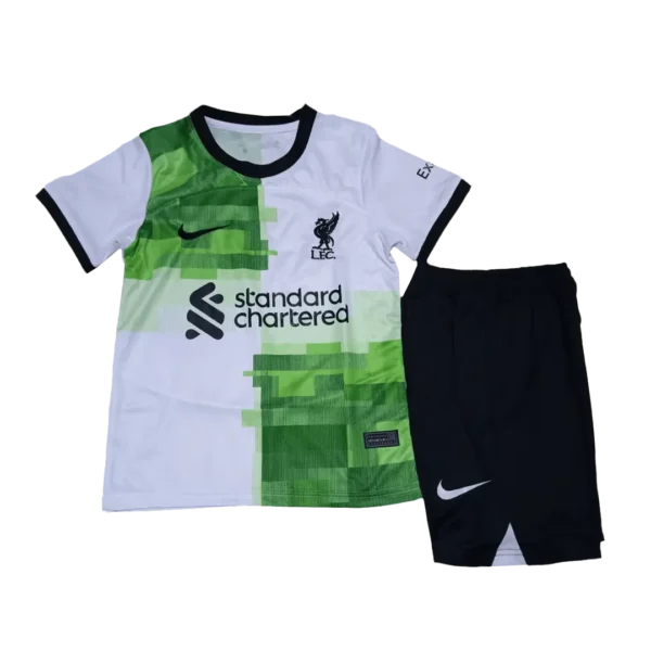 Kids Liverpool Away Whole Kit Jersey+Shorts+Socks 2023/24 - Image 3