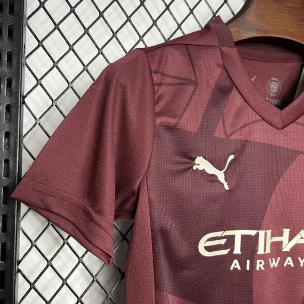 24-25 Manchester City Third Away Kids Kit Jersey+Shorts - Image 5