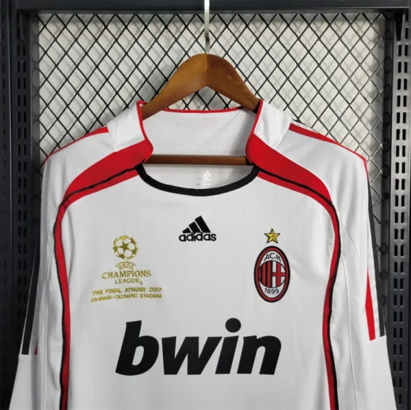 06-07 AC Milan UCL Final Retro Jersey Away Long Sleeve - Image 5