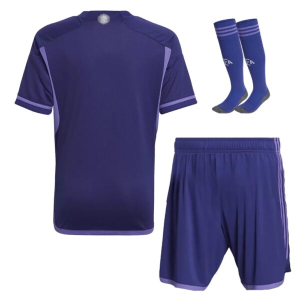 ARGENTINA 3 STAR AWAY KIDS JERSEY 2022 2023 - Image 2