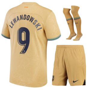 FC BARCELONA AWAY 22-23 LEWANDOWSKI KIDS JERSEY