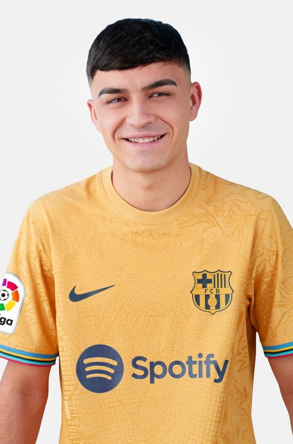 FC BARCELONA AWAY KIDS JERSEY 22-23 PEDRI - Image 3