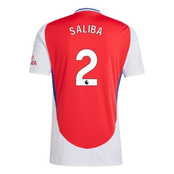 Arsenal 2024 2025 Saliba Children's Home Kit Jersey - Image 2