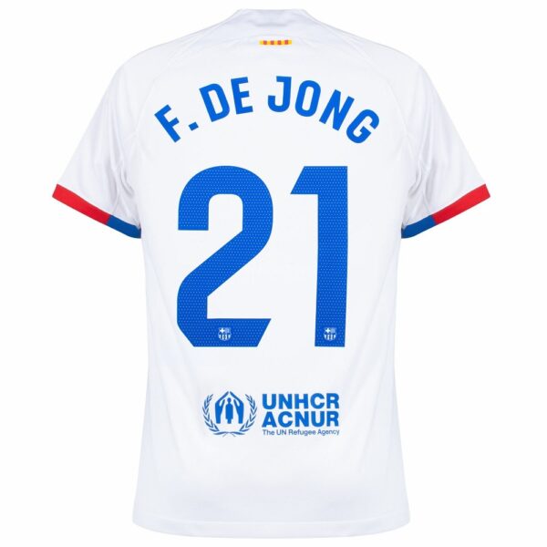 Barca Kids Kit Shirt 2023 2024 Away De Jong - Image 2