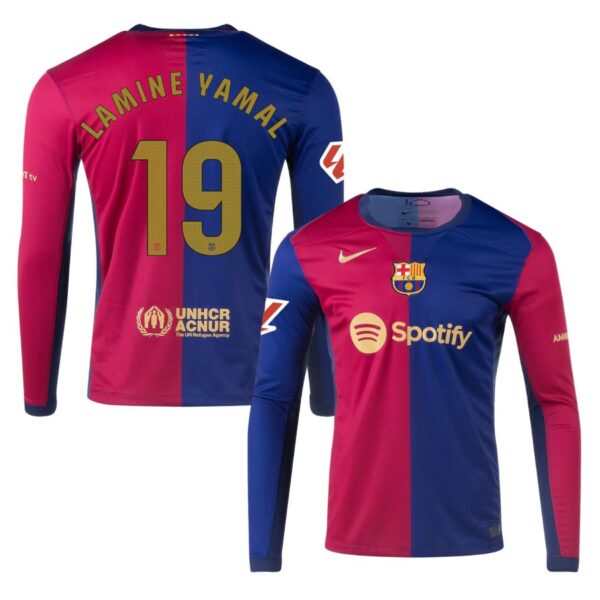 Barca Jersey 2024 2025 Home Lamine Yamal Long Sleeve