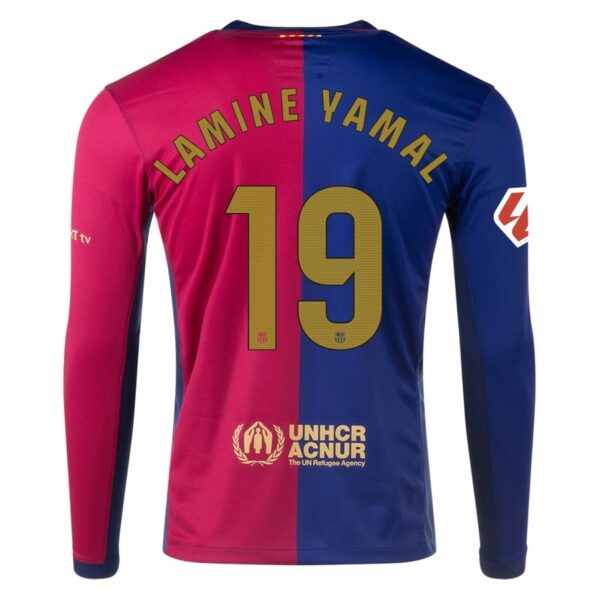 Barca Jersey 2024 2025 Home Lamine Yamal Long Sleeve - Image 2