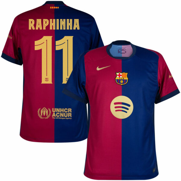 Barca Home Shirt 2024 2025 Raphinha New Sponsor