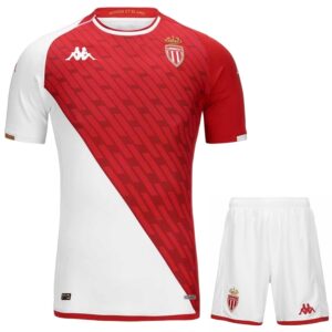 AS MONACO 2023 2024 HOME KIDS KIT JERSEY