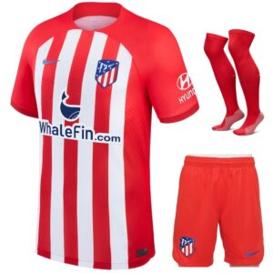 Atletico Madrid 2023 2024 Home Kids Kit Shirt
