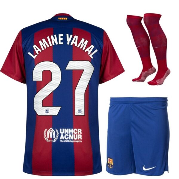 Barca Kids Kit Shirt 2023 2024 Home Lamine Yamal