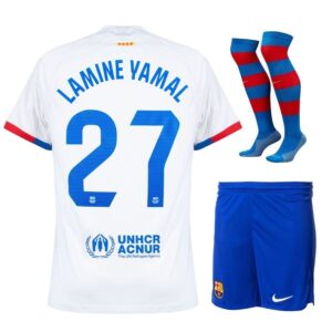 Barca 2023 2024 Away Lamine Yamal Kids Kit Shirt