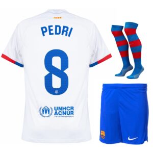 Barca Kids Kit Shirt 2023 2024 Away Pedri