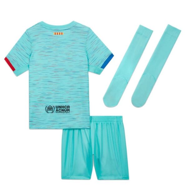 Barca 2023 2024 Third Kids Kit Shirt - Image 2