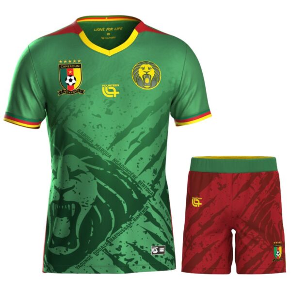 Cameroon Home Kit Kids Jersey 2025 2026