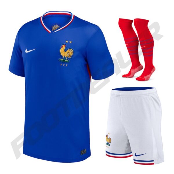 Children's French Team Home Kit Jersey Euro 2024