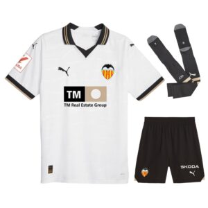 FC Valencia Home Child Kit Shirt 2023 2024