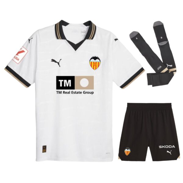 FC Valencia Home Child Kit Shirt 2023 2024