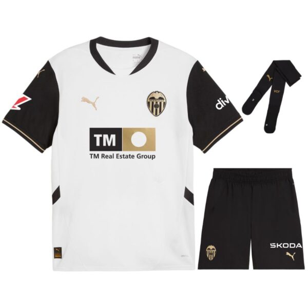 FC Valencia Home Children's Kit Jersey 2024 2025 Black