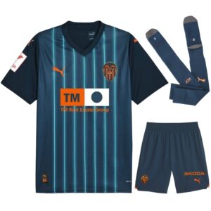Valencia FC Away Child Kit Shirt 2023 2024