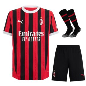 AC Milan Children's Home Kit Jersey 2024 2025 Black