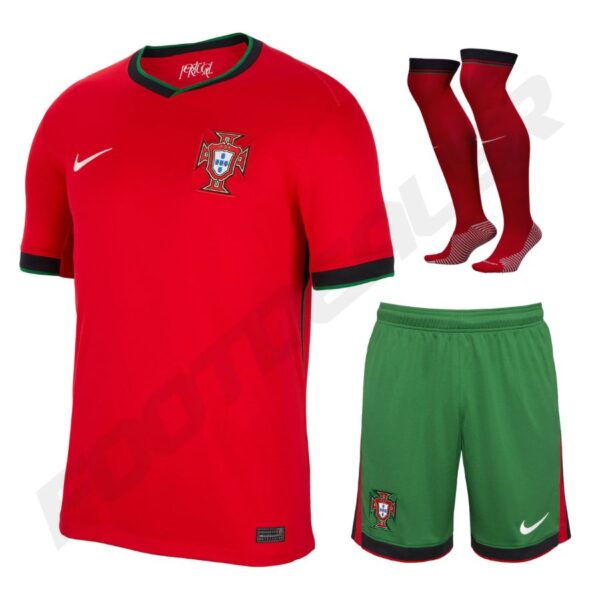 Portugal Home Kit Kids Jersey 2024 2025