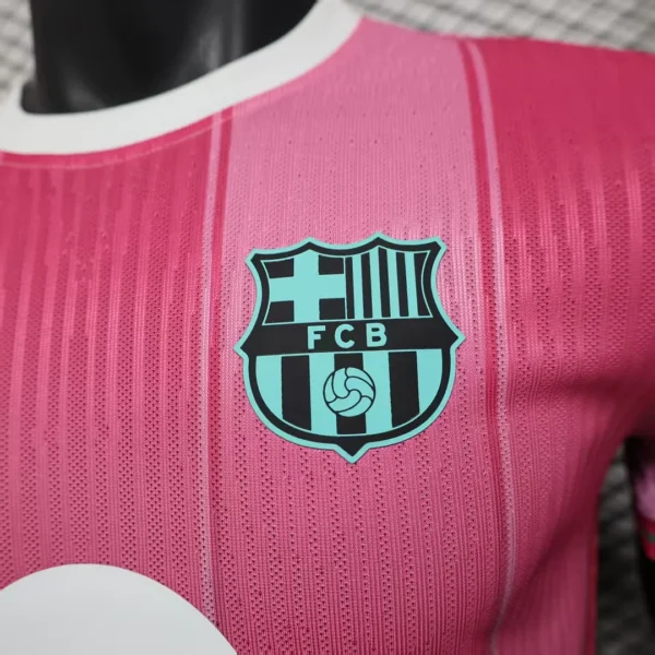2025/2026 Player Version Barcelona Special Edition Pink Green Football Shirt 1:1 Thai Quality - Image 6