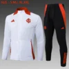 A849# 2425 Full-Zip Football Jacket Kit (Top+Pants) Brazil International White