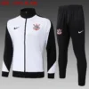A2509# 2526 Full-Zip Football Jacket Kit (Top+Pants) Corinthians White