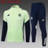A2536# 2526 Full-Zip Football Jacket Kit (Top+Pants) Real Madrid Light Green