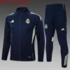 A2542# 2526 Full-Zip Football Jacket Kit (Top+Pants) Real Madrid Cyan Blue