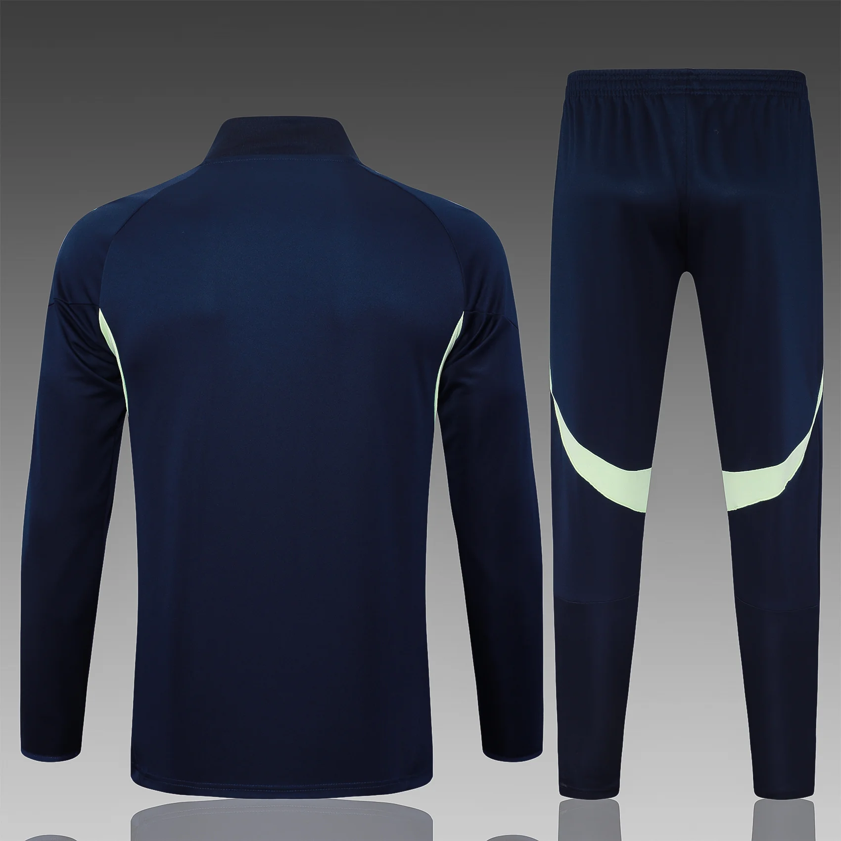 A2542# 2526 Full-Zip Football Jacket Kit (Top+Pants) Real Madrid Cyan Blue - Image 3