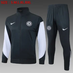 A2543# 2526 Full-Zip Football Jacket Kit (Top+Pants) Chelsea Dark Gray