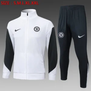 A2544# 2526 Full-Zip Football Jacket Kit (Top+Pants) Chelsea White