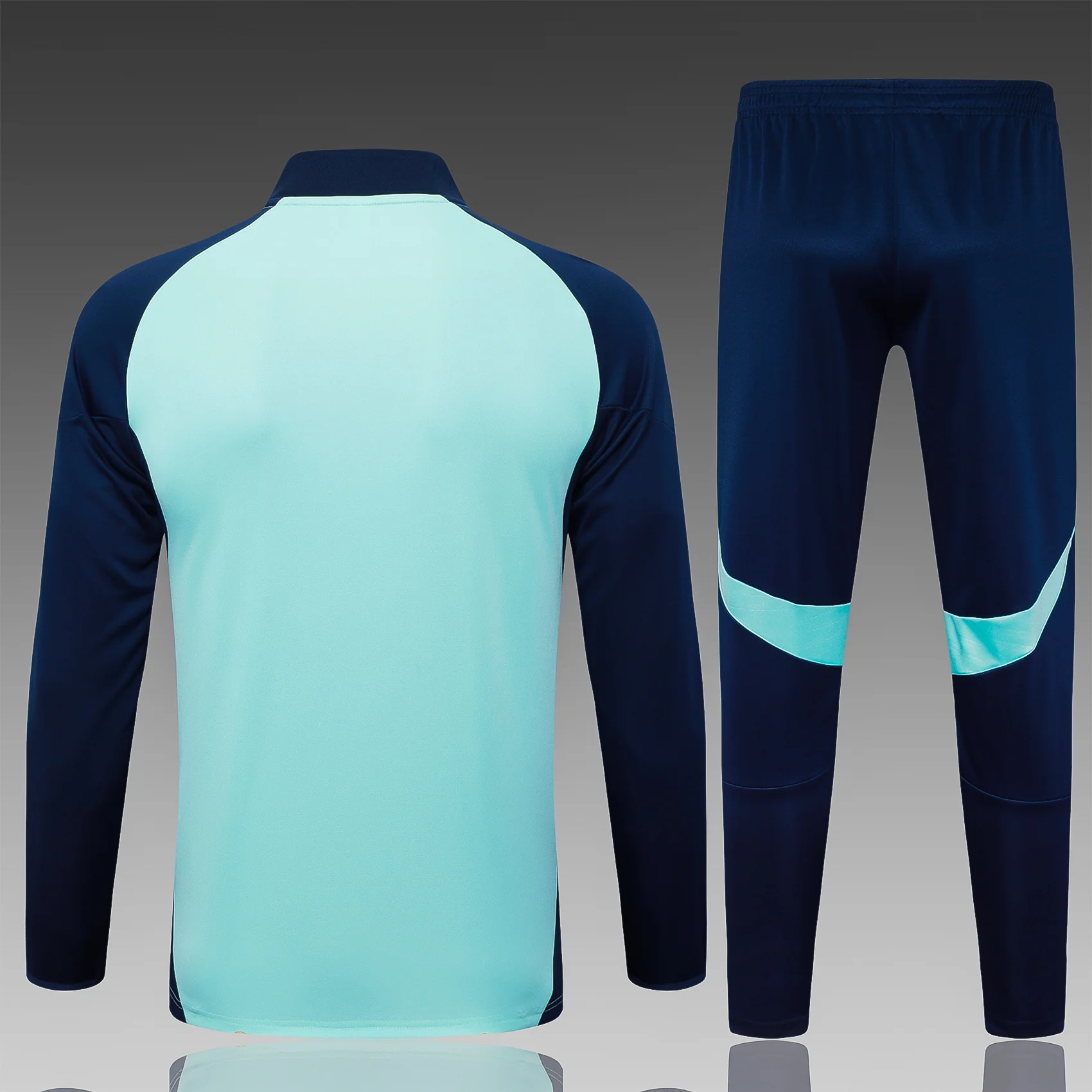 A2548# 2526 Full-Zip Football Jacket Kit (Top+Pants) Arsenal Light Green - Image 3